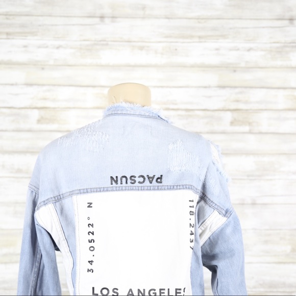 PacSun Los Angeles Jean Jacket sz One size - Picture 6 of 8